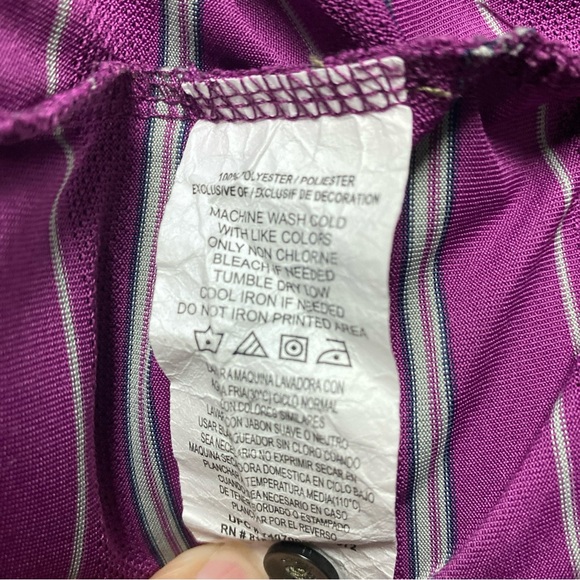 Ben Hogan Performance Men’s Purple/ Stripe Polo Shirt Size 2XL - Picture 5 of 5